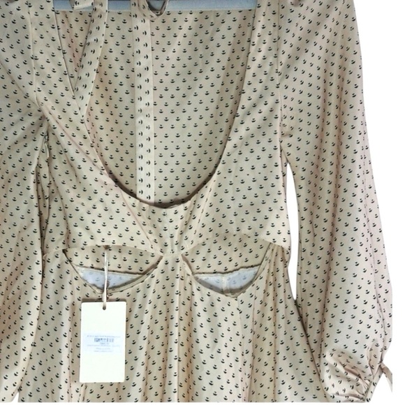 Joyfolie Cream Tiered Gown with Bishop Sleeves MSRP 265.00 Brand New - Picture 8 of 11